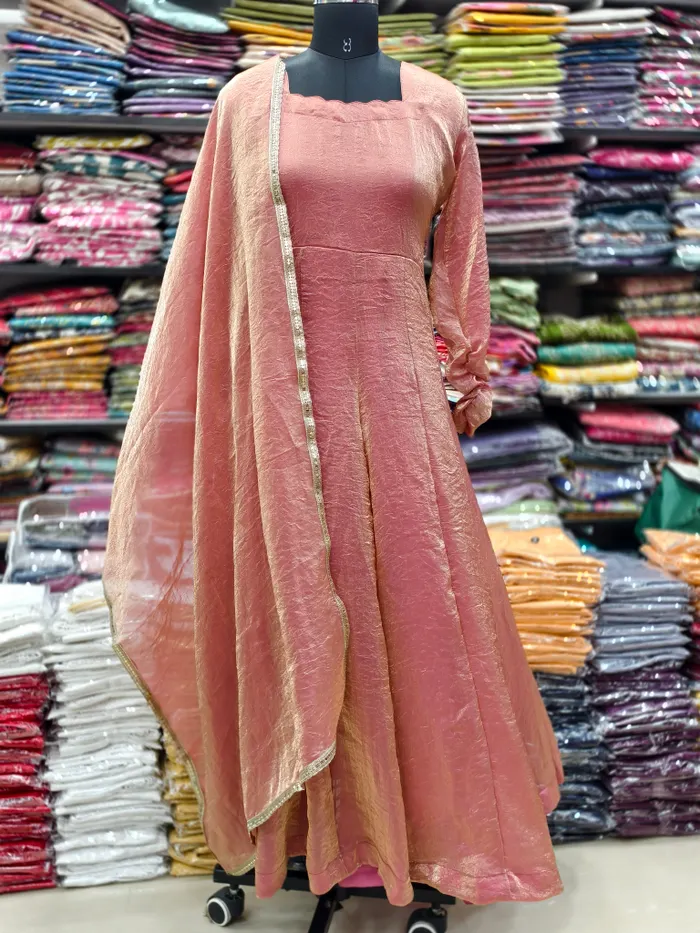 Premium Fendy Crush Choli Kalli Anarkali with Dupatta | KS1334