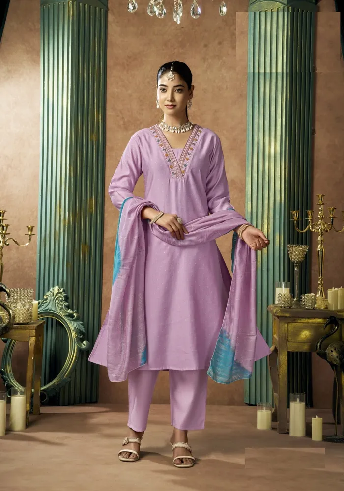 Premium Vatican Top–Bottom–Dupatta Set | TS3162