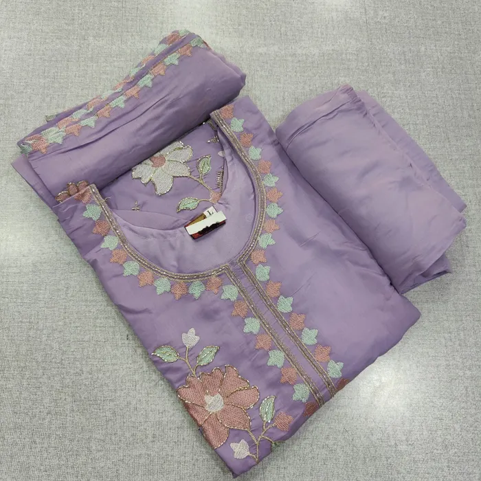 Heavy Silk Side Cut Top Bottom Dupatta Set | TS3704
