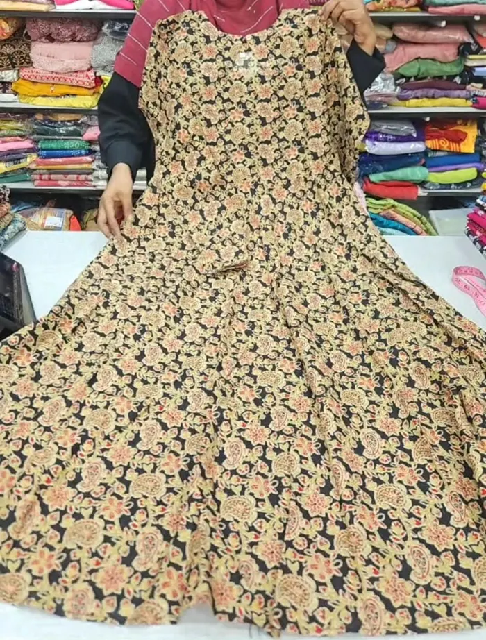 Pure Jaipur Cotton Long Full Sleeve Anarkali | AK2189