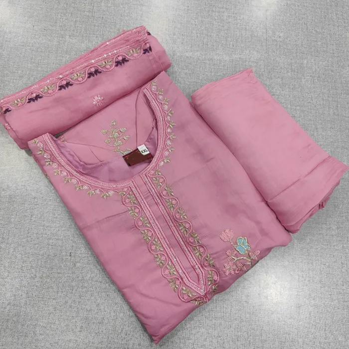 Heavy Silk Side Cut Top Bottom Dupatta Set | TS3713