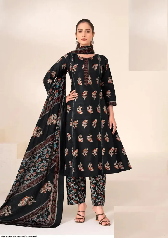 Premium Cotton Anarkali Top Bottom Dupatta | TS3176