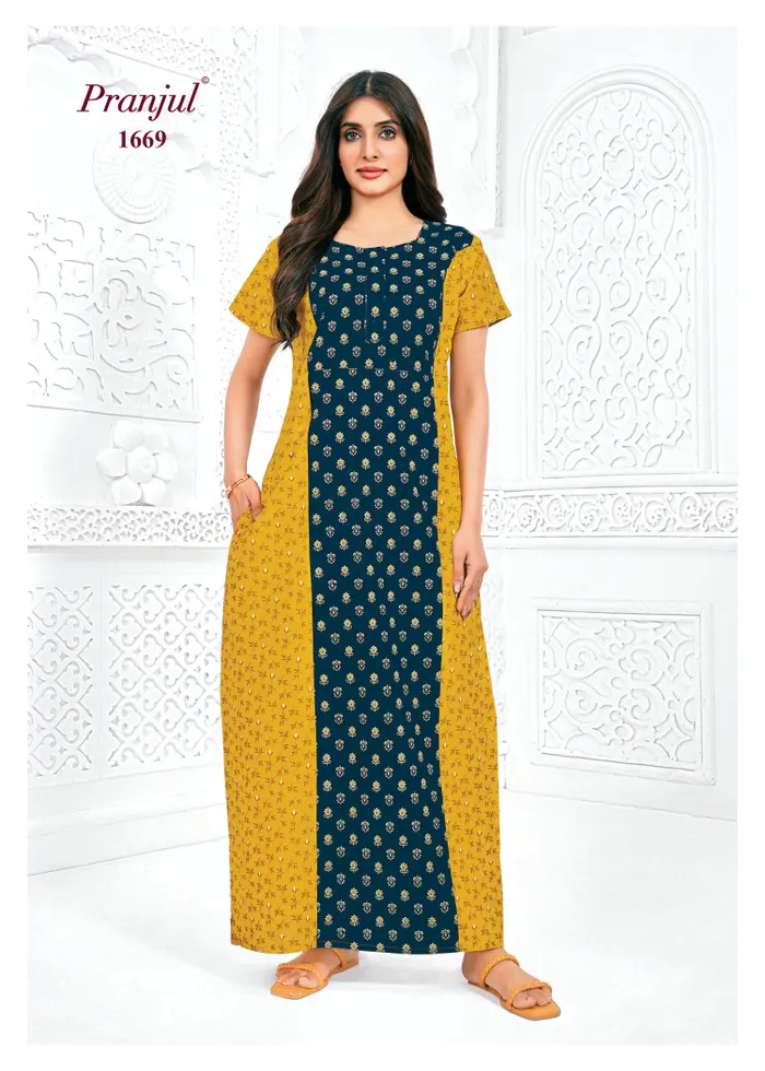 Pranjul Nighty Pure Cotton  | PN1669