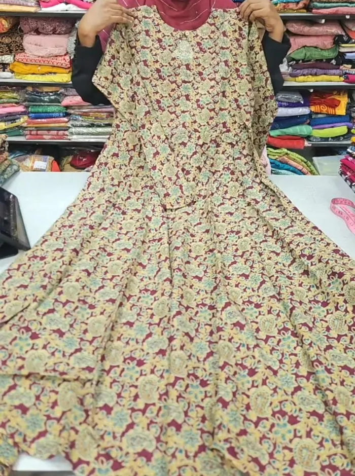 Pure Jaipur Cotton Long Full Sleeve Anarkali | AK2195