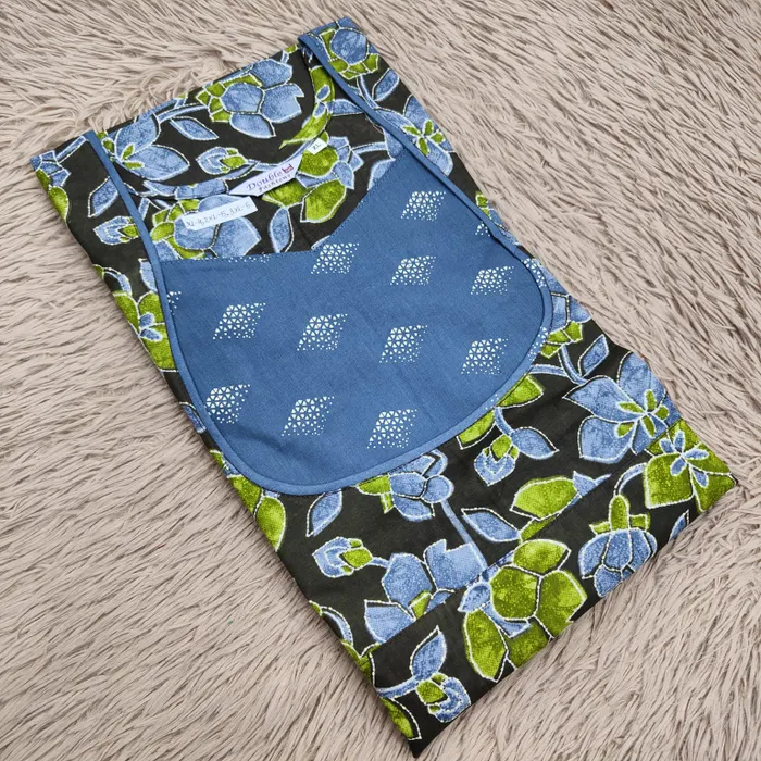 Premium Cotton Frock Style Nighty with Adjustable Rope & Side Pocket | NT3549