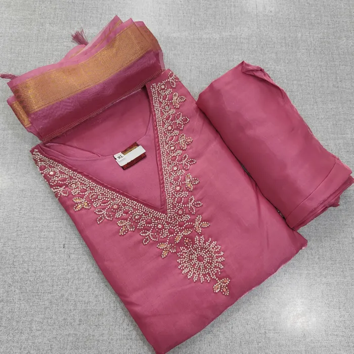 Heavy Silk Side Cut Top Bottom Dupatta Set | TS3699