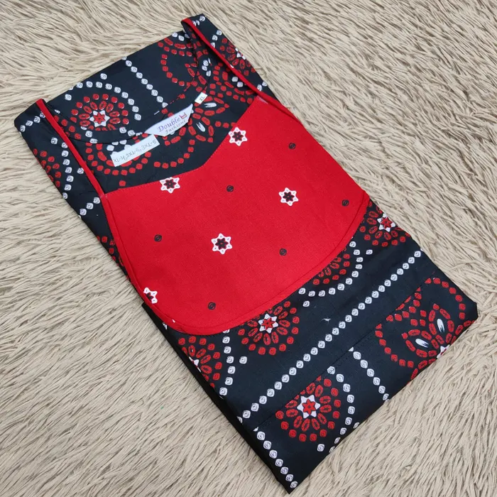 Premium Cotton Frock Style Nighty with Adjustable Rope & Side Pocket | NT3550