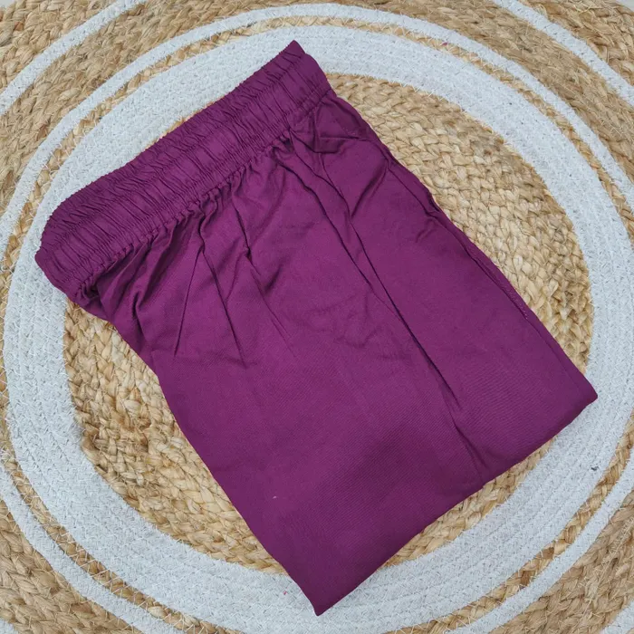 Straight Pants with Pocket & Rope (Wine) | 41 Length  | ST42
