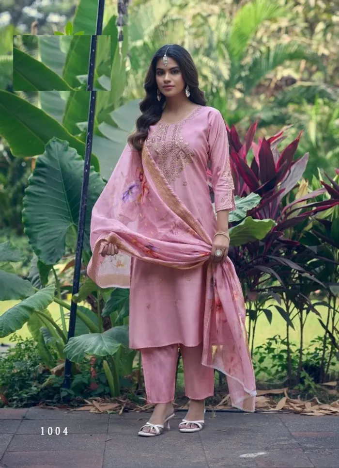 Roman Straight Kurti Bottom Dupatta Set with Side Pocket | TS3323