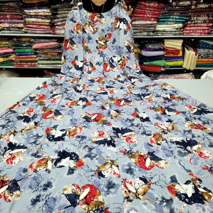 Premium 1st Quality Rayon Full Sleeves Long Anarkali Kurti | AK2226