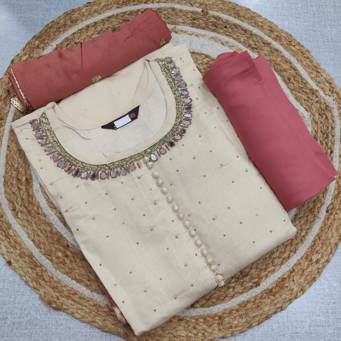 Rayon Long Anarkali Top Bottom Dupatta  | TS3282