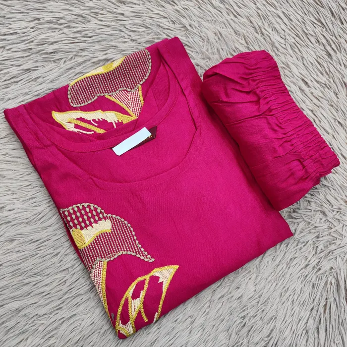 Heavy Vatican Fully Embroidery Top with Plazzo Bottom  | TS3146