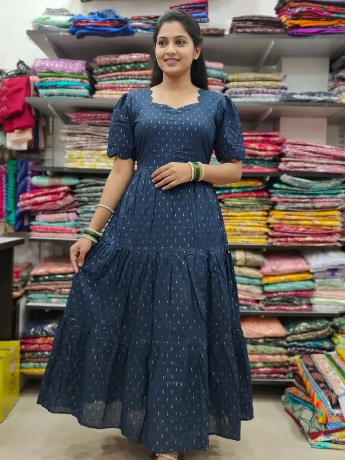 Premium Imported Rayon Cotton 2-Layer Anarkali Kurti | AK2244